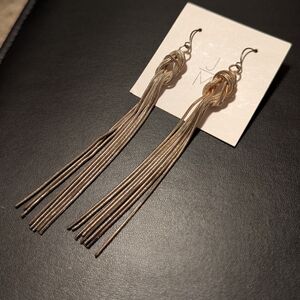 Elegant Gold Tassel Earrings